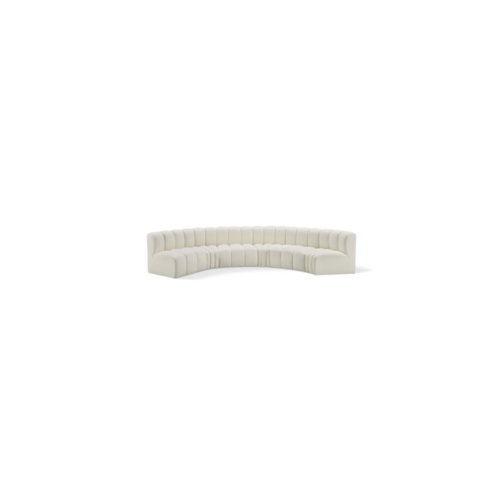 Arc Cream Vegan Leather Modular Sofa