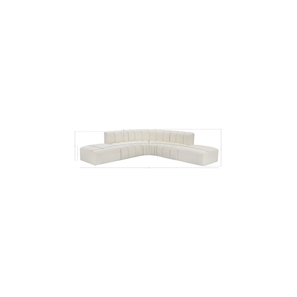 Arc Cream Vegan Leather Modular Sofa