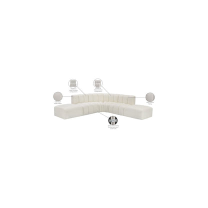 Arc Cream Vegan Leather Modular Sofa