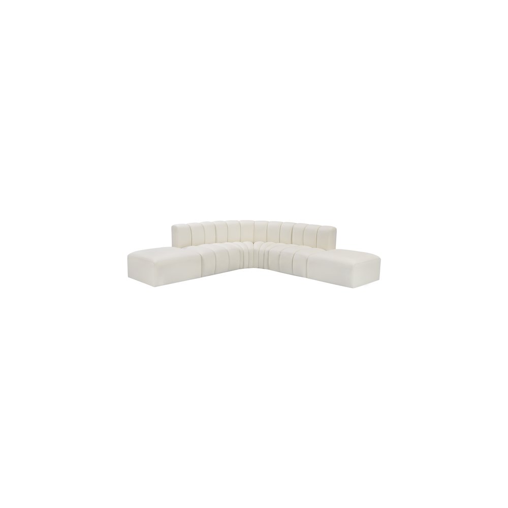Arc Cream Vegan Leather Modular Sofa
