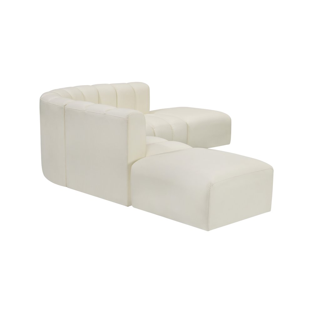 Arc Cream Vegan Leather Modular Sofa