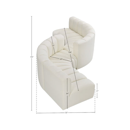 Arc Cream Vegan Leather Modular Sofa