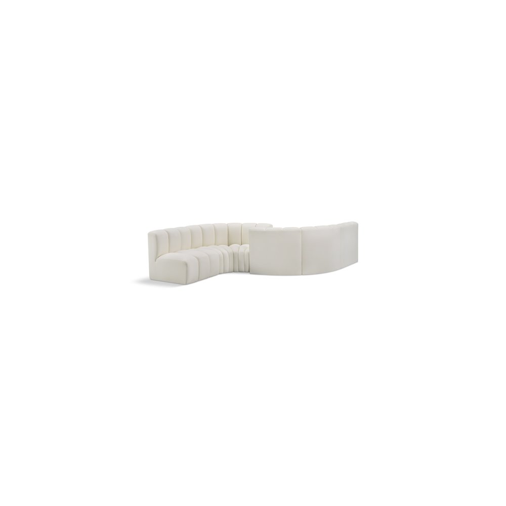 Arc Cream Vegan Leather Modular Sofa