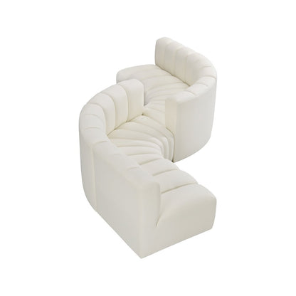 Arc Cream Vegan Leather Modular Sofa