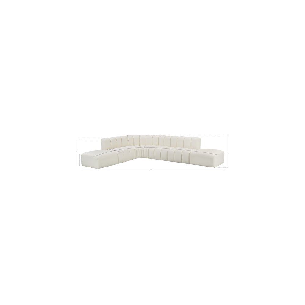 Arc Cream Vegan Leather Modular Sofa