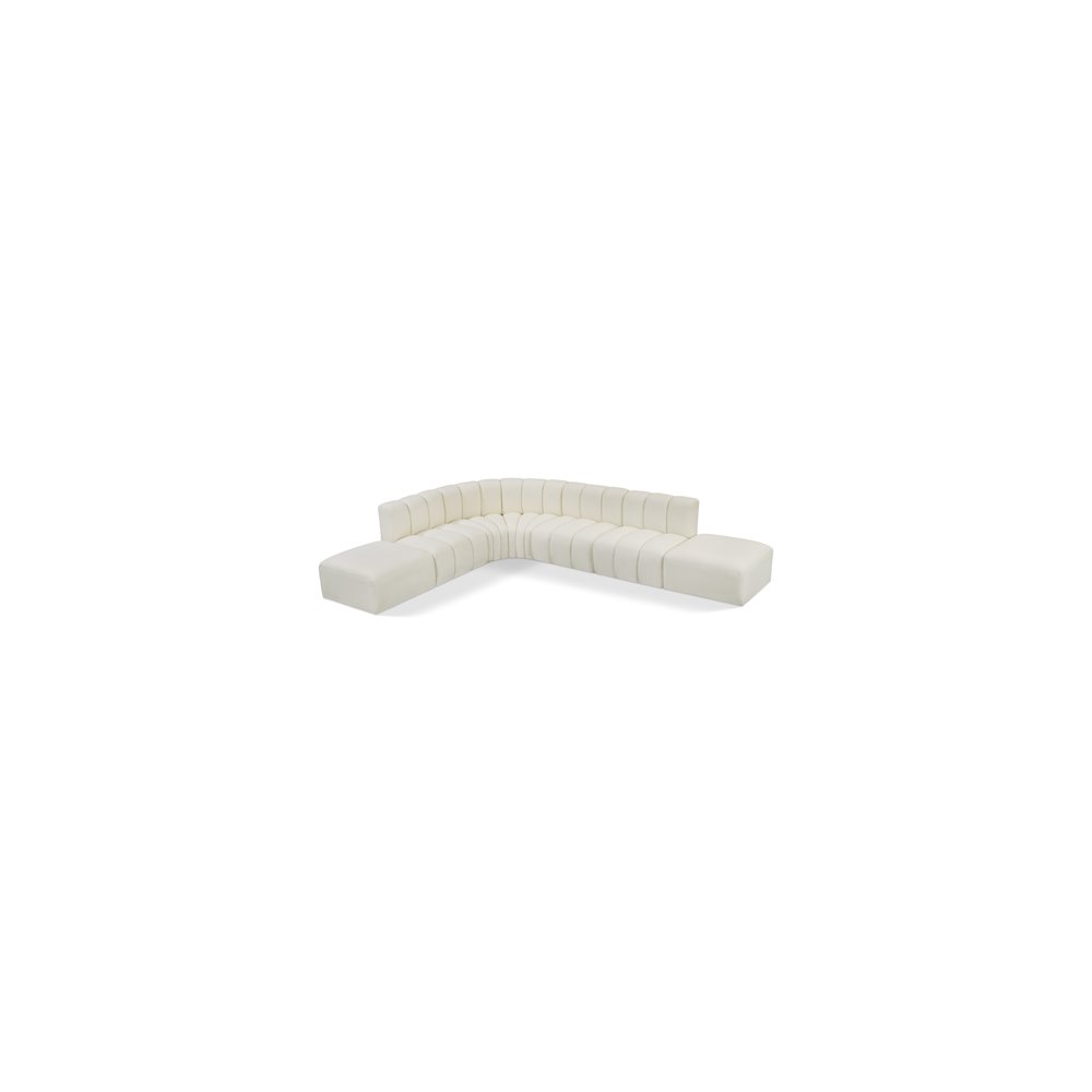 Arc Cream Vegan Leather Modular Sofa