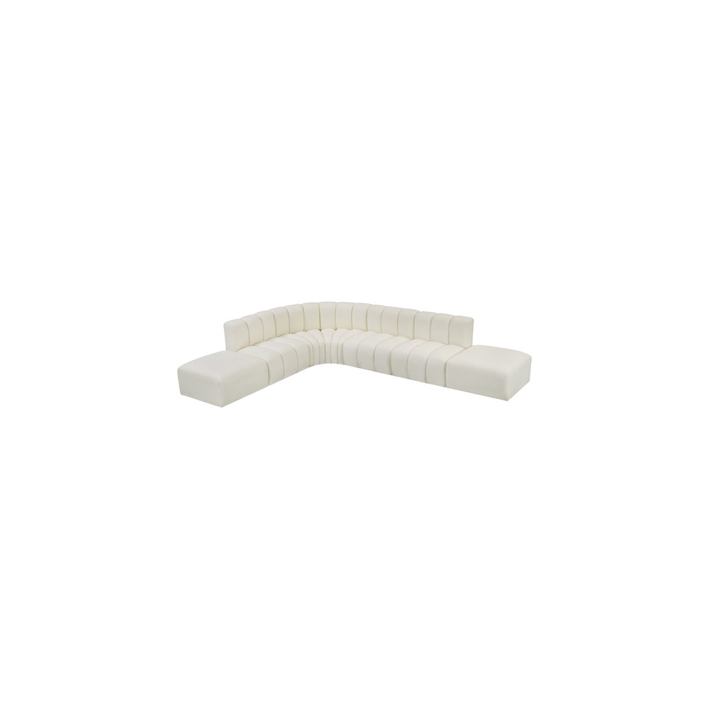 Arc Cream Vegan Leather Modular Sofa