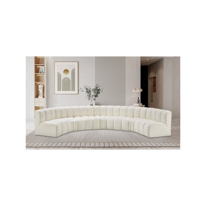 Arc Cream Vegan Leather Modular Sofa