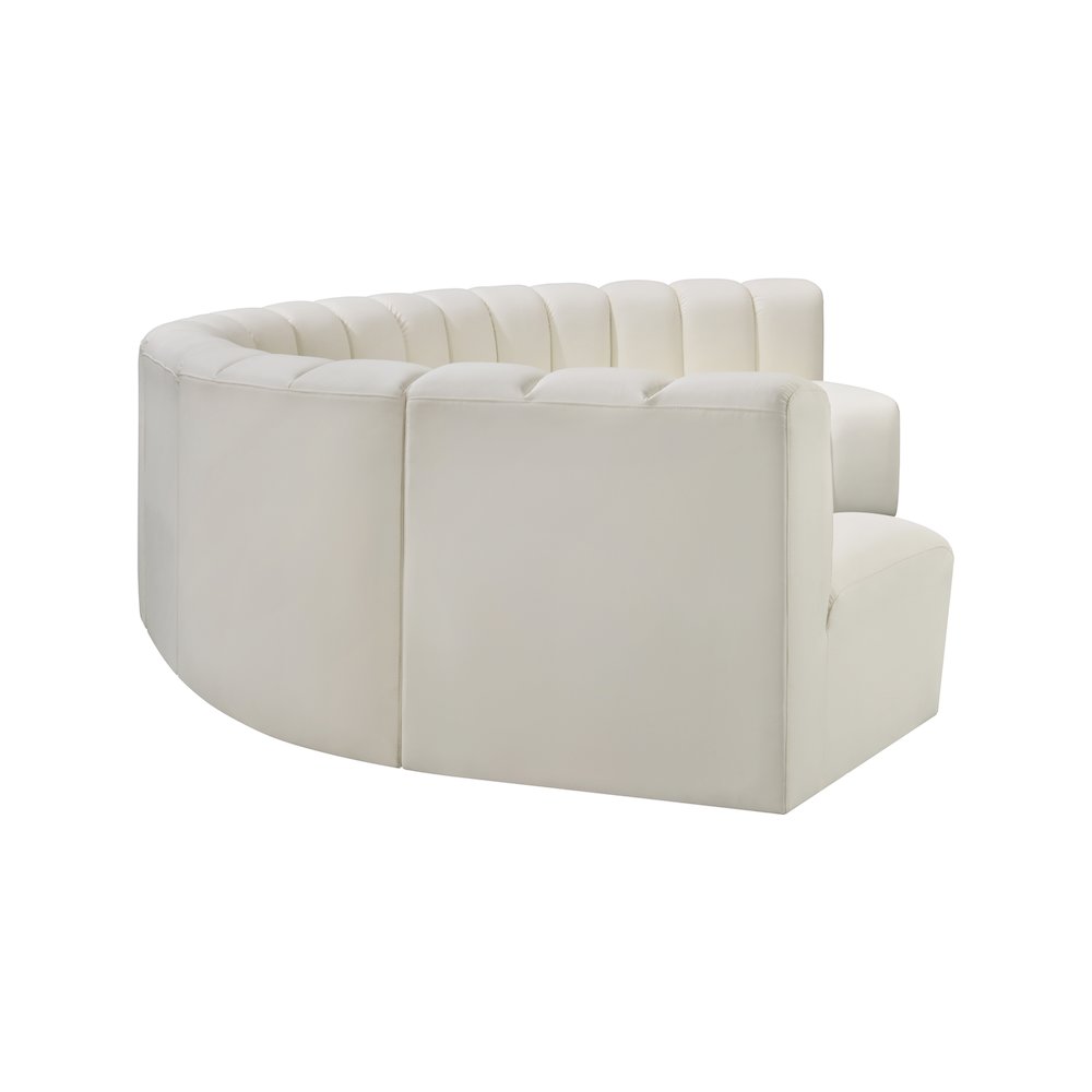 Arc Cream Vegan Leather Modular Sofa