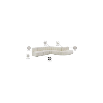 Arc Cream Vegan Leather Modular Sofa