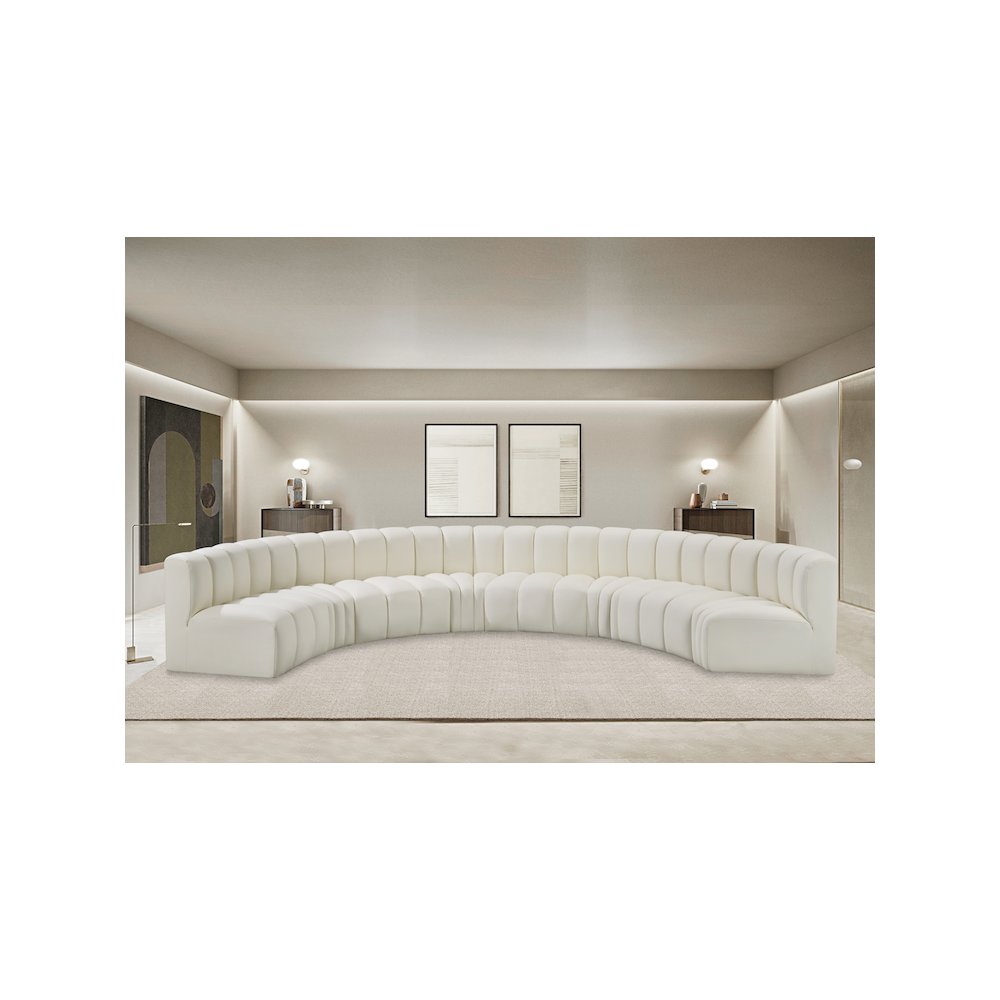 Arc Cream Vegan Leather Modular Sofa