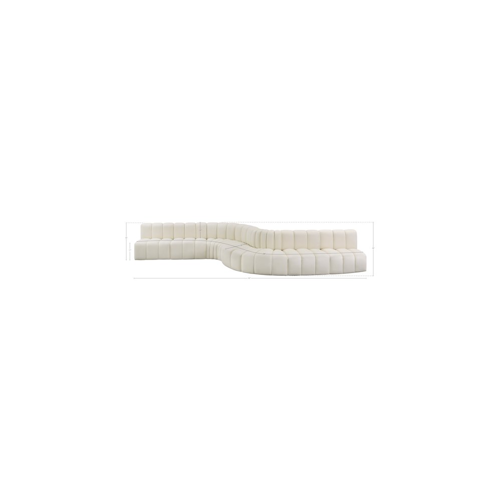 Arc Cream Vegan Leather Modular Sofa
