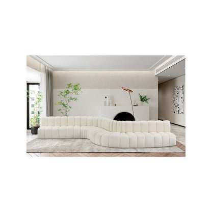 Arc Cream Vegan Leather Modular Sofa