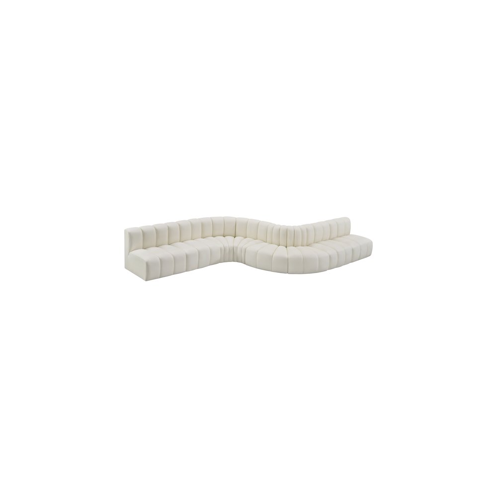 Arc Cream Vegan Leather Modular Sofa