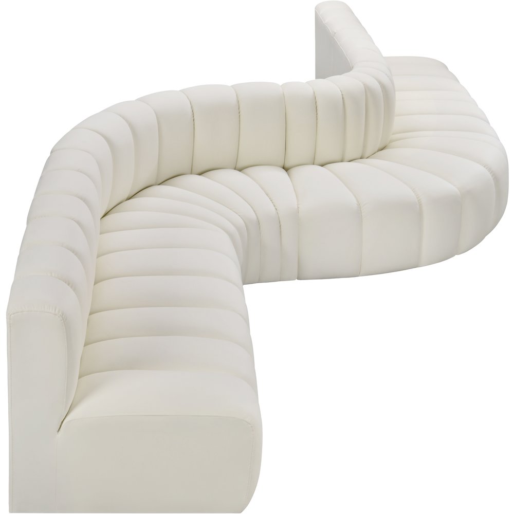 Arc Cream Vegan Leather Modular Sofa
