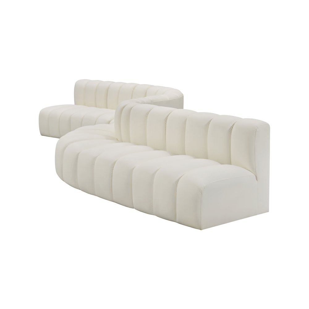 Arc Cream Vegan Leather Modular Sofa