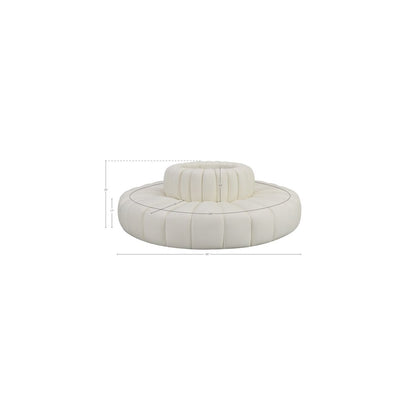 Arc Cream Vegan Leather Modular Sofa