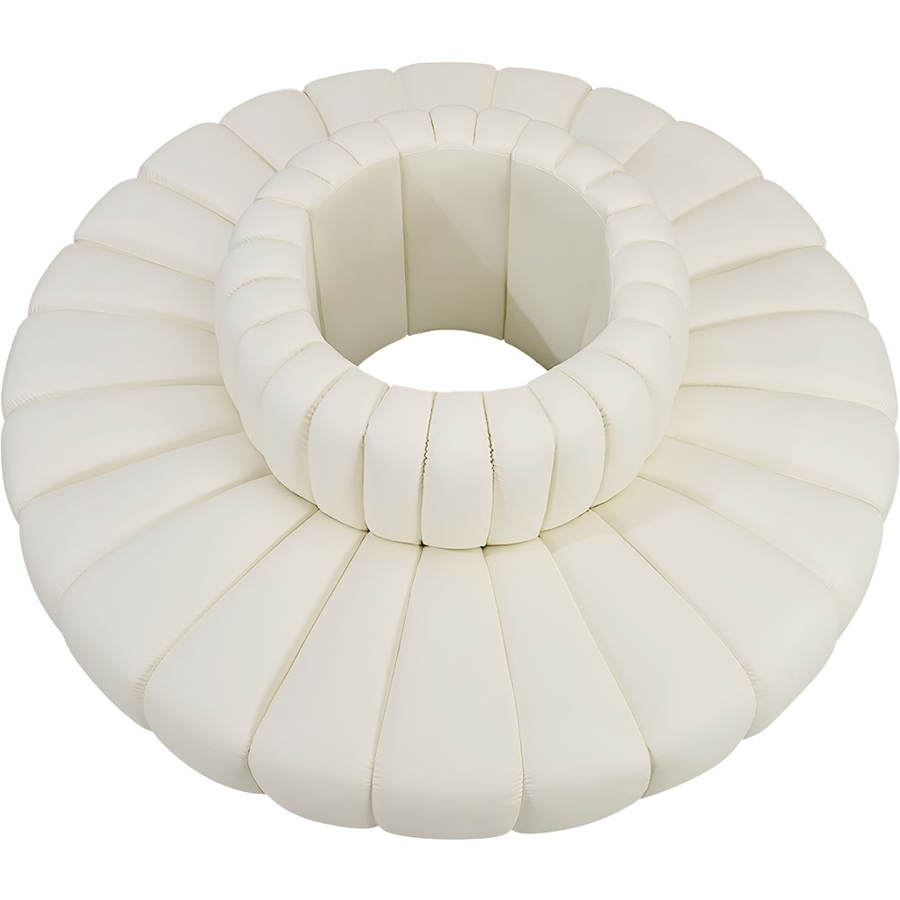 Arc Cream Vegan Leather Modular Sofa