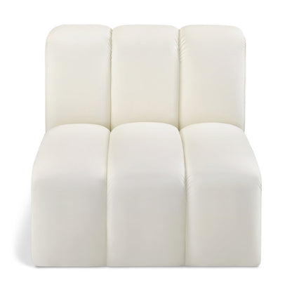 Arc Cream Vegan Leather Straight Chair
