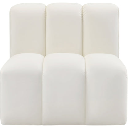 Arc Cream Vegan Leather Straight Chair