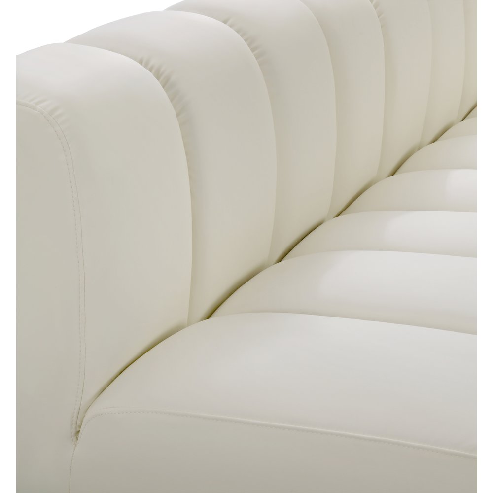 Arc Cream Vegan Leather Straight Chair