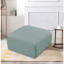 Arc Mint Green Vegan Leather Ottoman