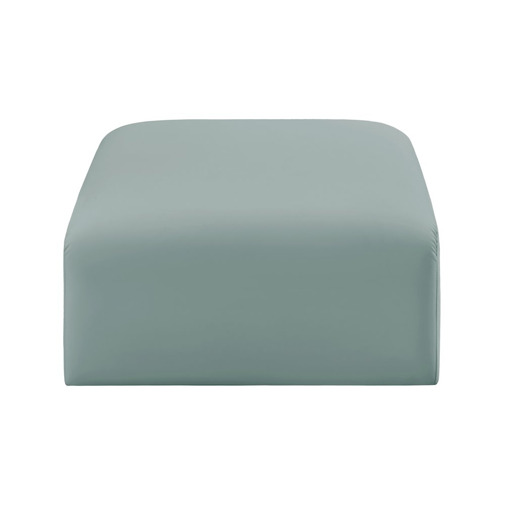 Arc Mint Green Vegan Leather Ottoman