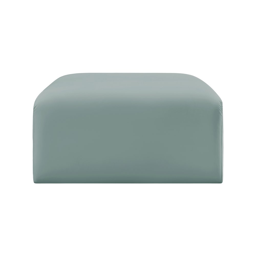 Arc Mint Green Vegan Leather Ottoman