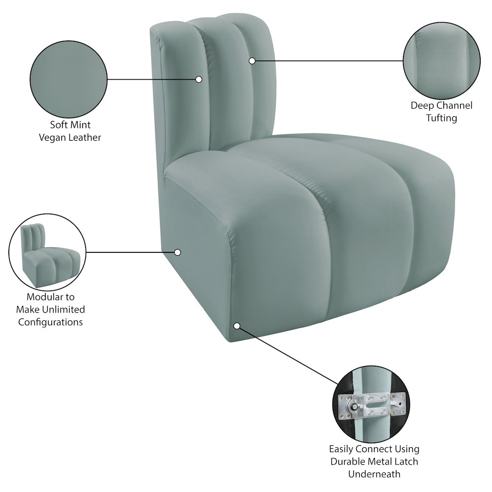 Arc Mint Green Vegan Leather Reverse Corner