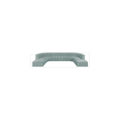 Arc Mint Green Vegan Leather Modular Sofa