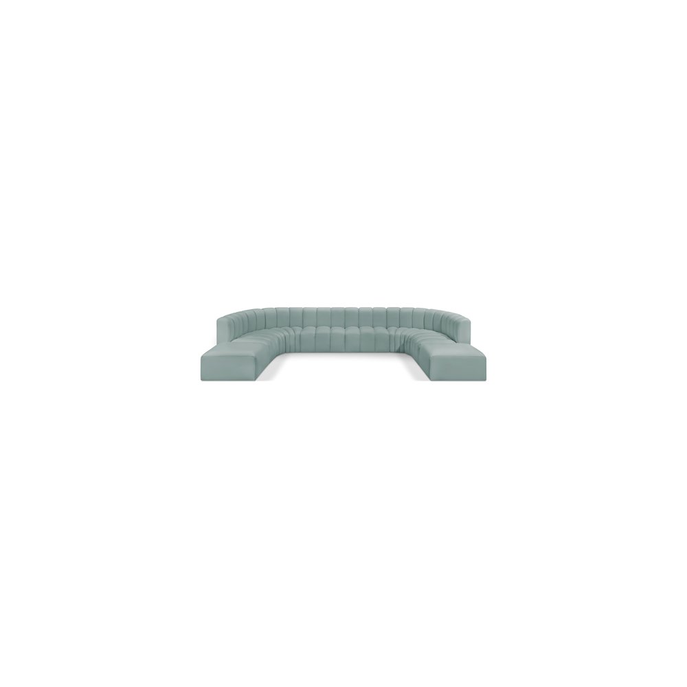 Arc Mint Green Vegan Leather Modular Sofa
