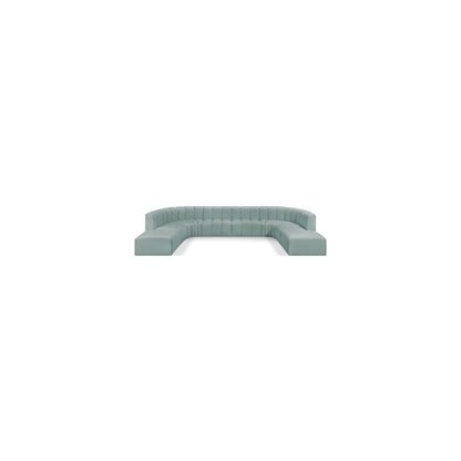 Arc Mint Green Vegan Leather Modular Sofa