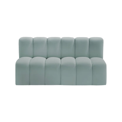 Arc Mint Green Vegan Leather Modular Sofa