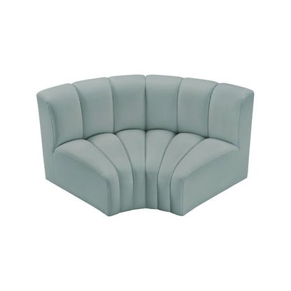 Arc Mint Green Vegan Leather Modular Sofa