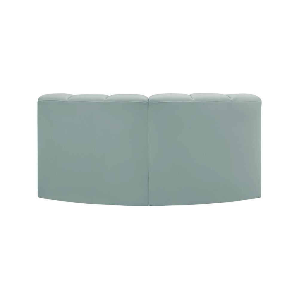 Arc Mint Green Vegan Leather Modular Sofa