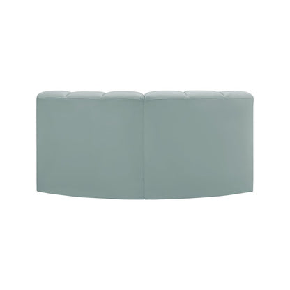 Arc Mint Green Vegan Leather Modular Sofa
