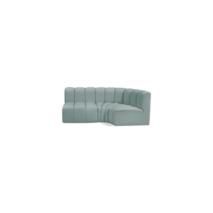 Arc Mint Green Vegan Leather Modular Sofa