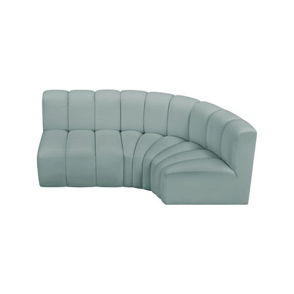 Arc Mint Green Vegan Leather Modular Sofa