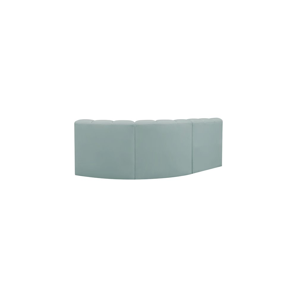 Arc Mint Green Vegan Leather Modular Sofa