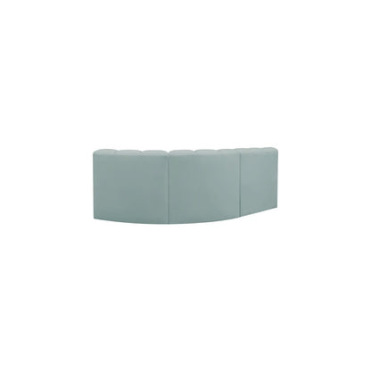 Arc Mint Green Vegan Leather Modular Sofa