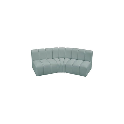 Arc Mint Green Vegan Leather Modular Sofa