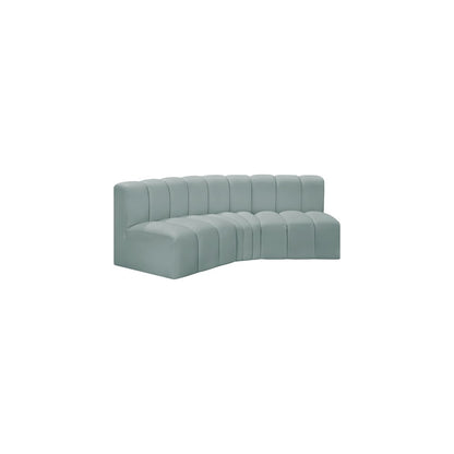Arc Mint Green Vegan Leather Modular Sofa