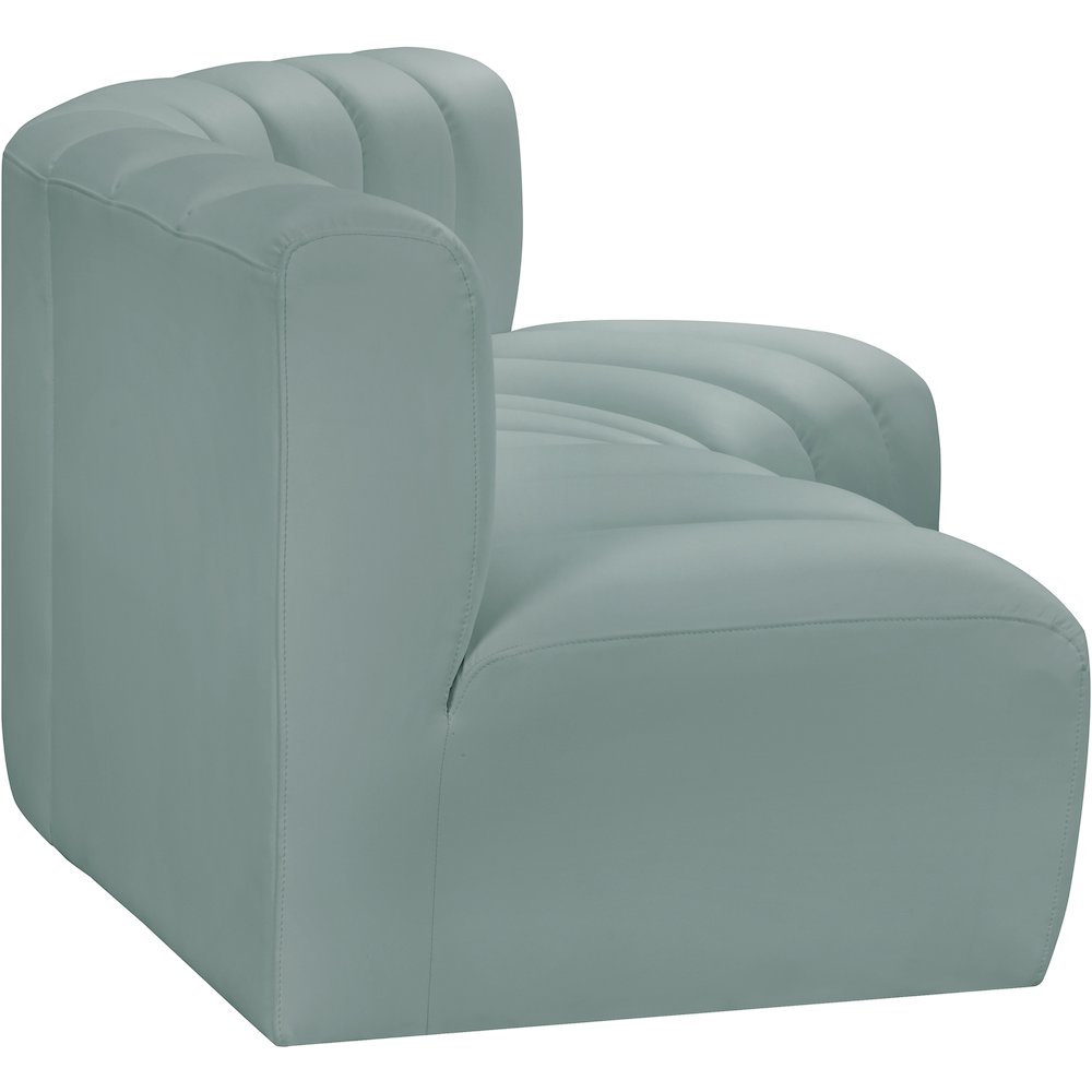 Arc Mint Green Vegan Leather Modular Sofa