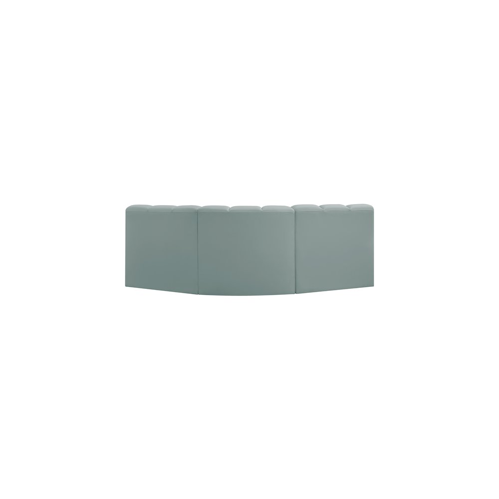 Arc Mint Green Vegan Leather Modular Sofa