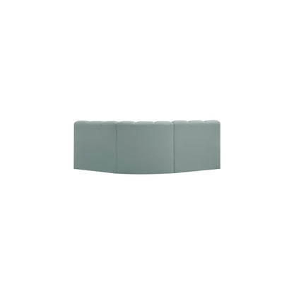 Arc Mint Green Vegan Leather Modular Sofa