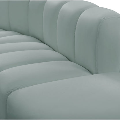 Arc Mint Green Vegan Leather Modular Sofa