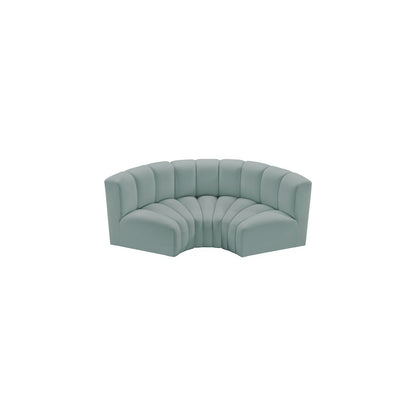 Arc Mint Green Vegan Leather Modular Sofa
