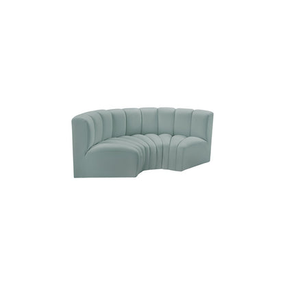 Arc Mint Green Vegan Leather Modular Sofa