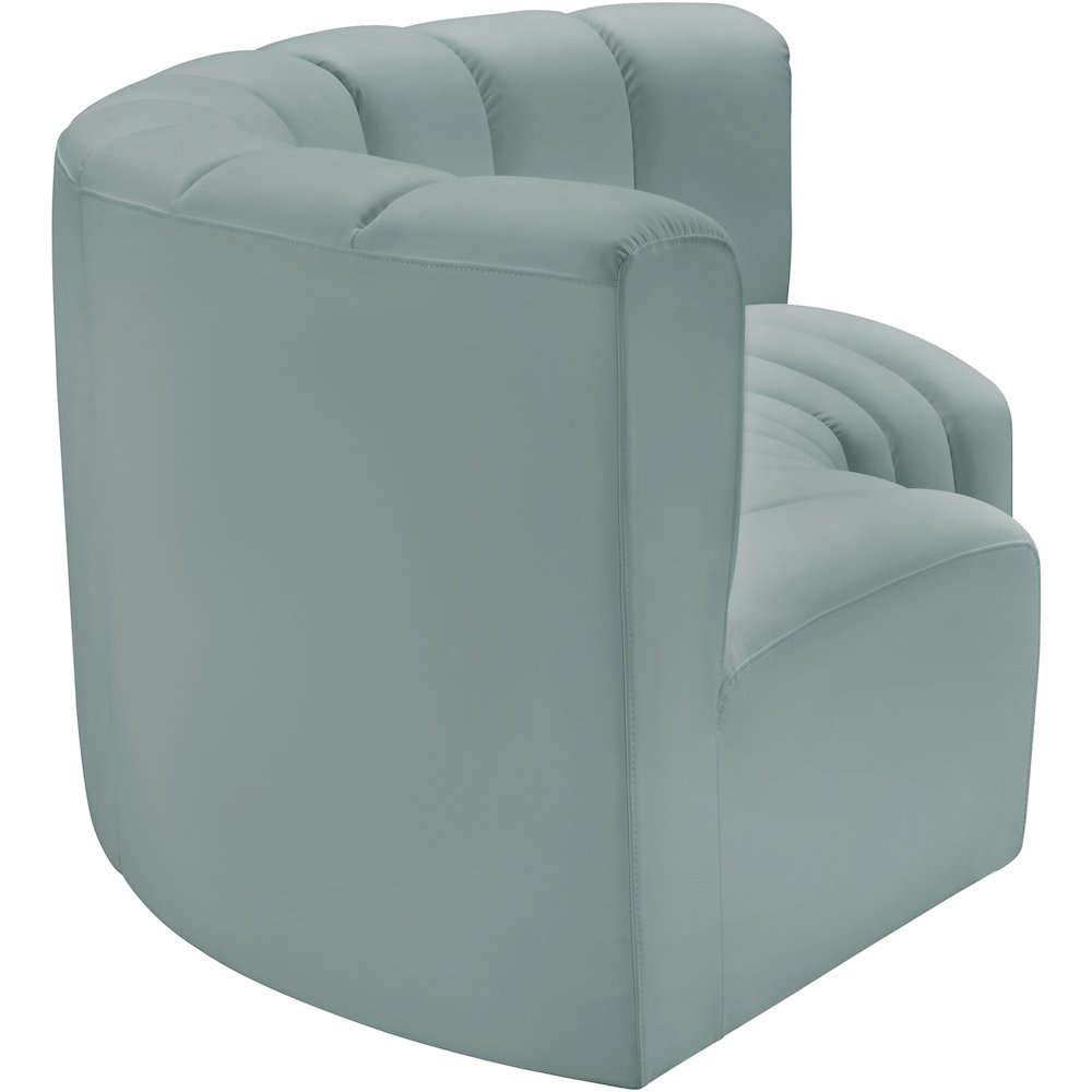 Arc Mint Green Vegan Leather Modular Sofa