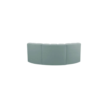 Arc Mint Green Vegan Leather Modular Sofa